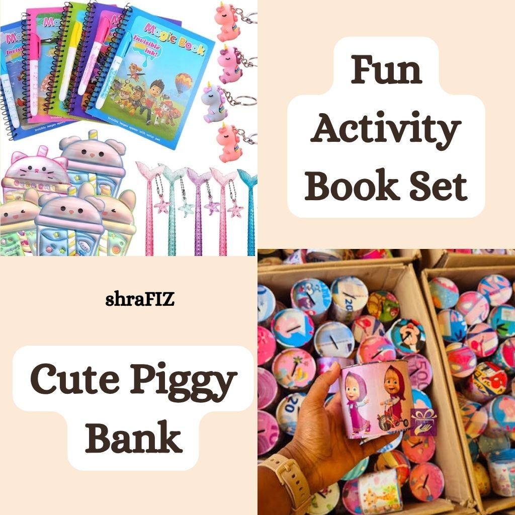 fun activity books| cute piggy banks| investing tips and tricks